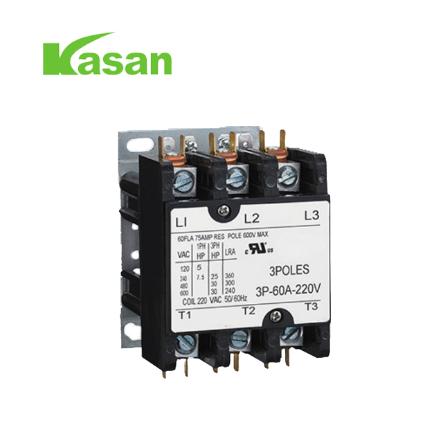 UL egiaztatutako 30A 3P aire-kontaktorea HVAC 24V/120V/240V/277V/480V-rako